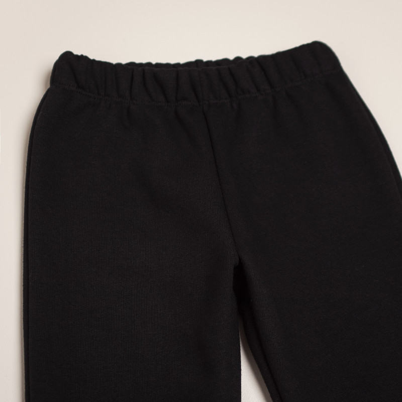 Pantalon con puño frisa negro