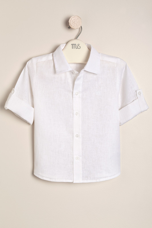 Camisa de lino blanco