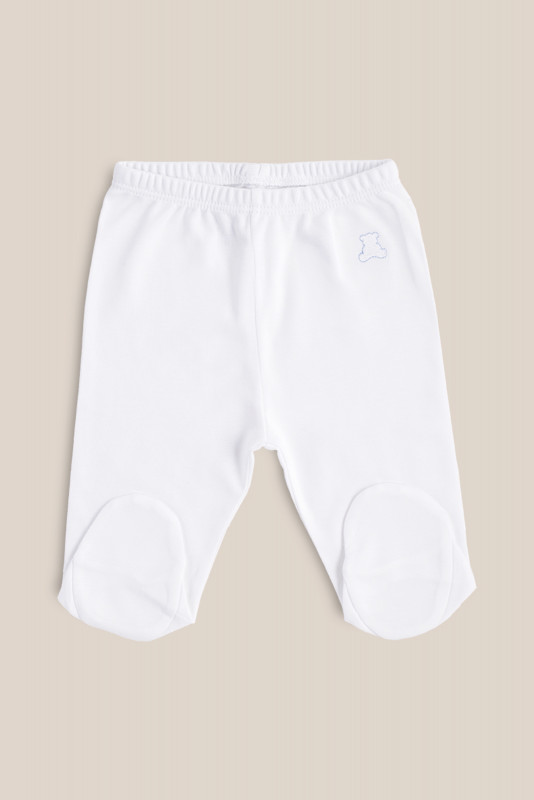 Pantalon logo con pie blanco/cel
