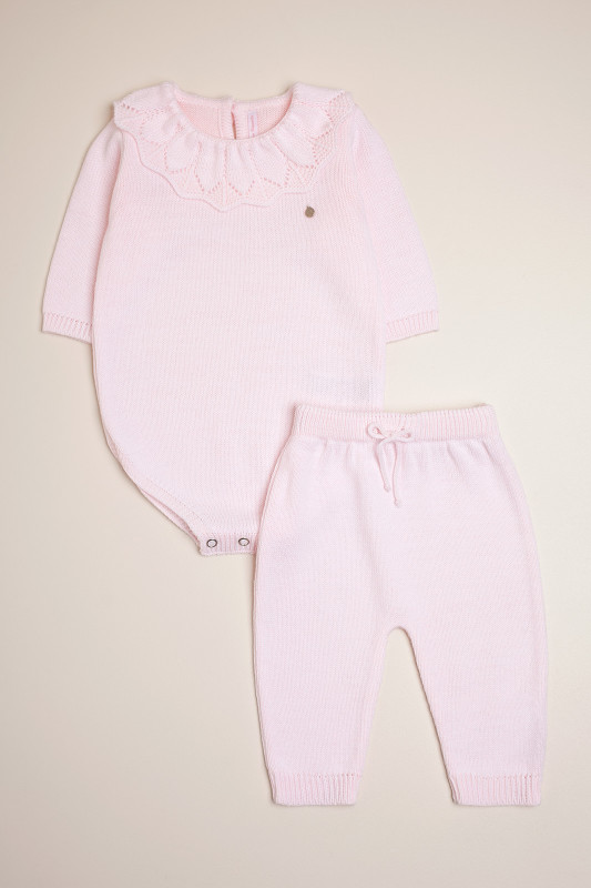 conjunto de body con pantalon rosa