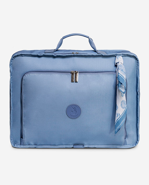 valija vintage fauna cuna azul