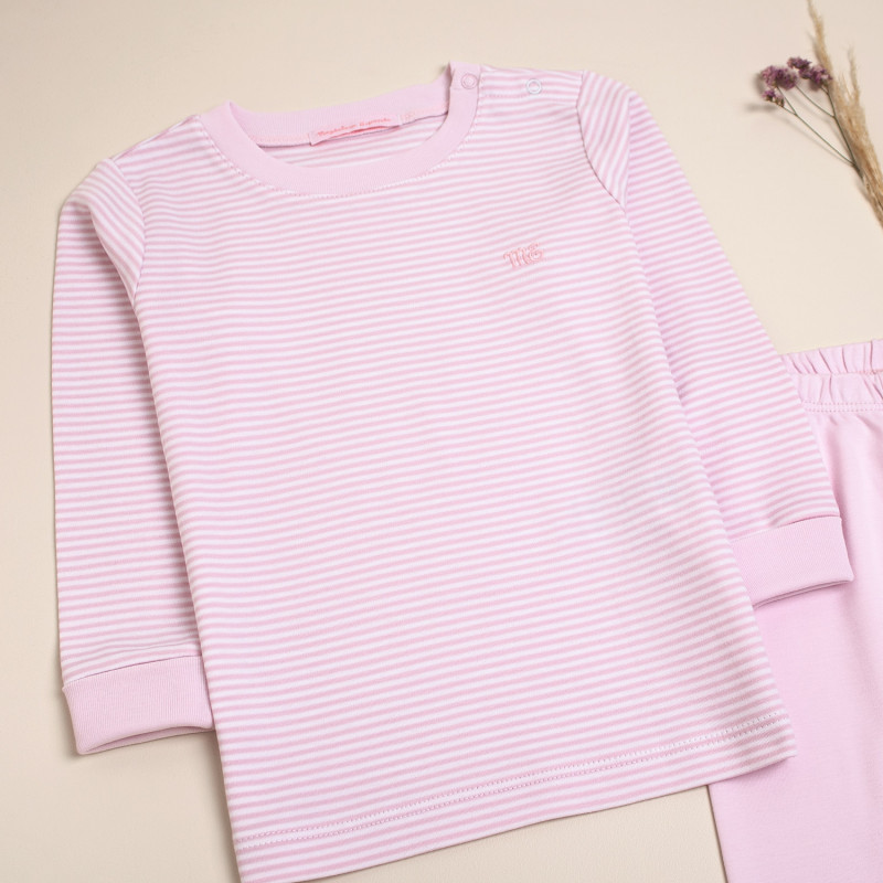 Pijama pima bco/rosa