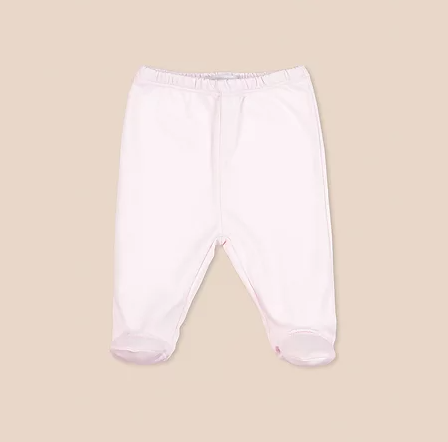 Pantalon basico con pie plush rosa